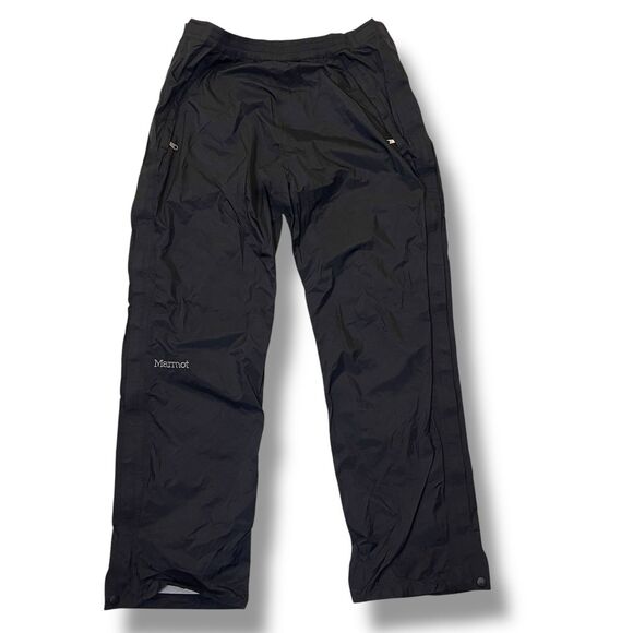 Marmot Pants Mens Black LG Short Full Side Zip - Picture 1 of 9